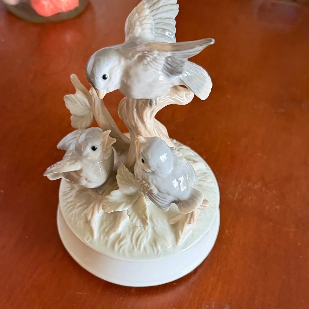 Ceramic Bird Figurine Decorative Accent - White